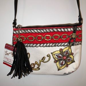 Brighton Glitter and Go Love Crossbody never used with tags